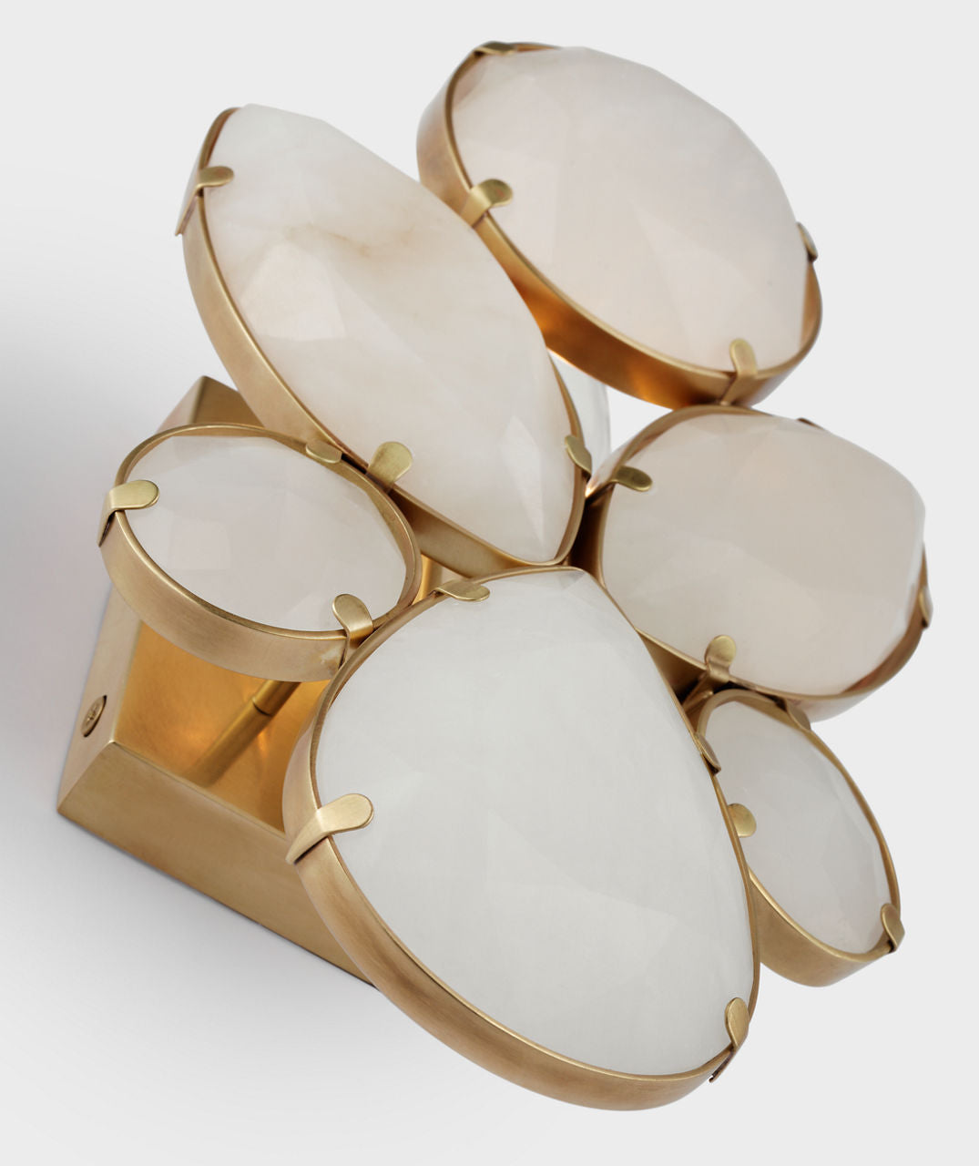 Lloyd Small Jeweled Sconce | Soft Brass | Alabaster
