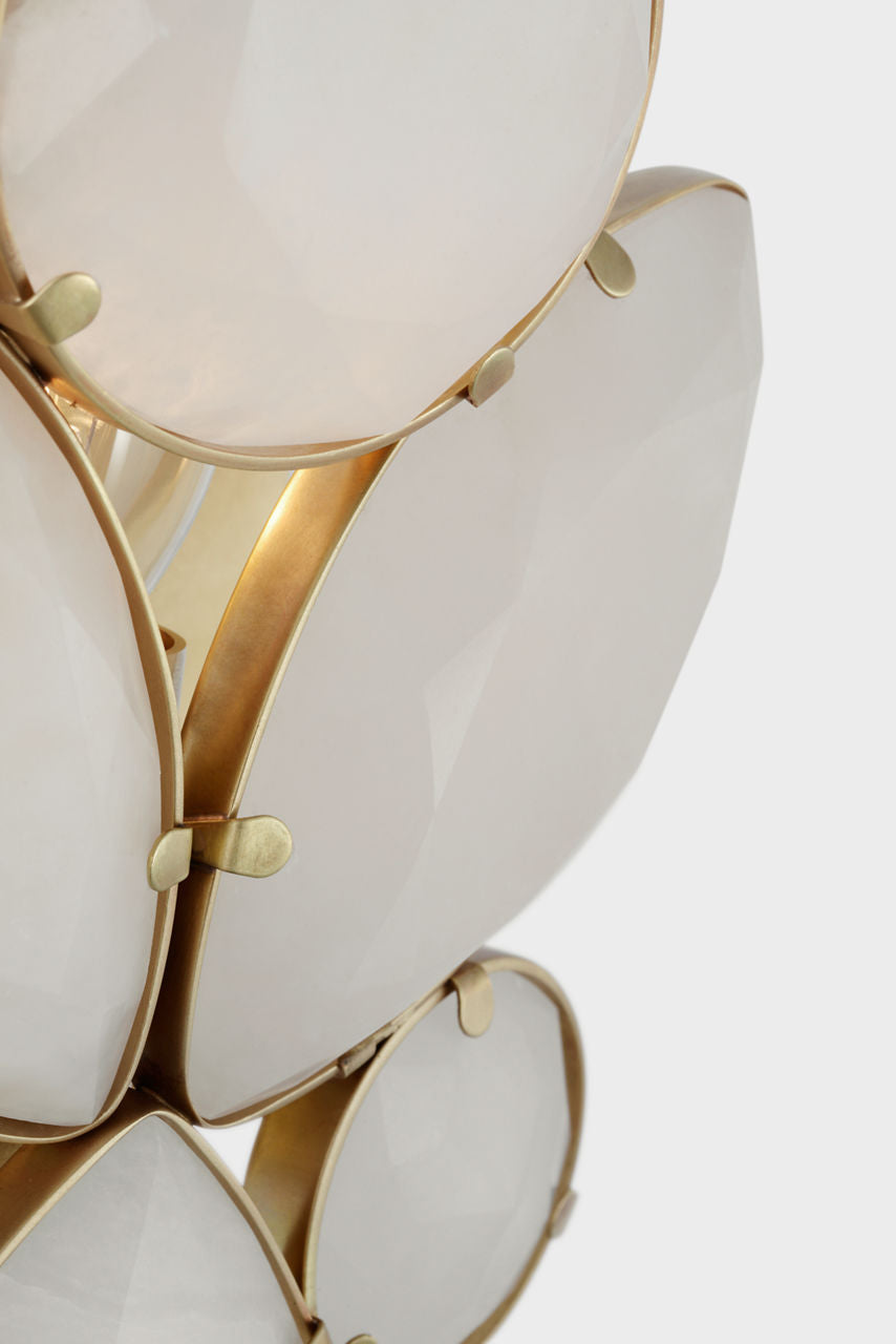 Lloyd Small Jeweled Sconce | Soft Brass | Alabaster