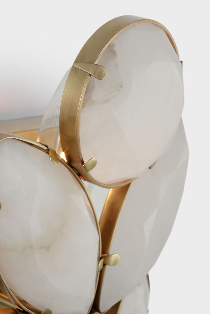 Lloyd Small Jeweled Sconce | Soft Brass | Alabaster