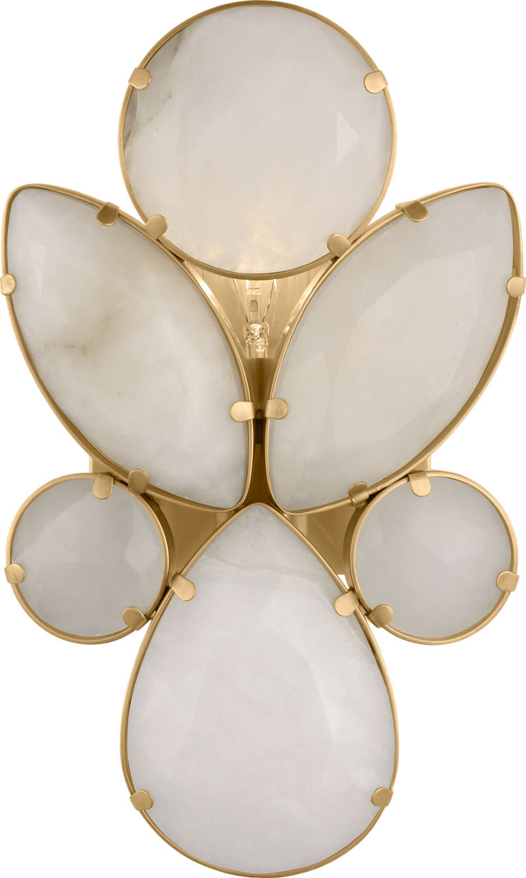 Lloyd Small Jeweled Sconce | Soft Brass | Alabaster