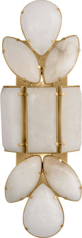 Lloyd Large Jeweled Sconce | Soft Brass | Alabaster