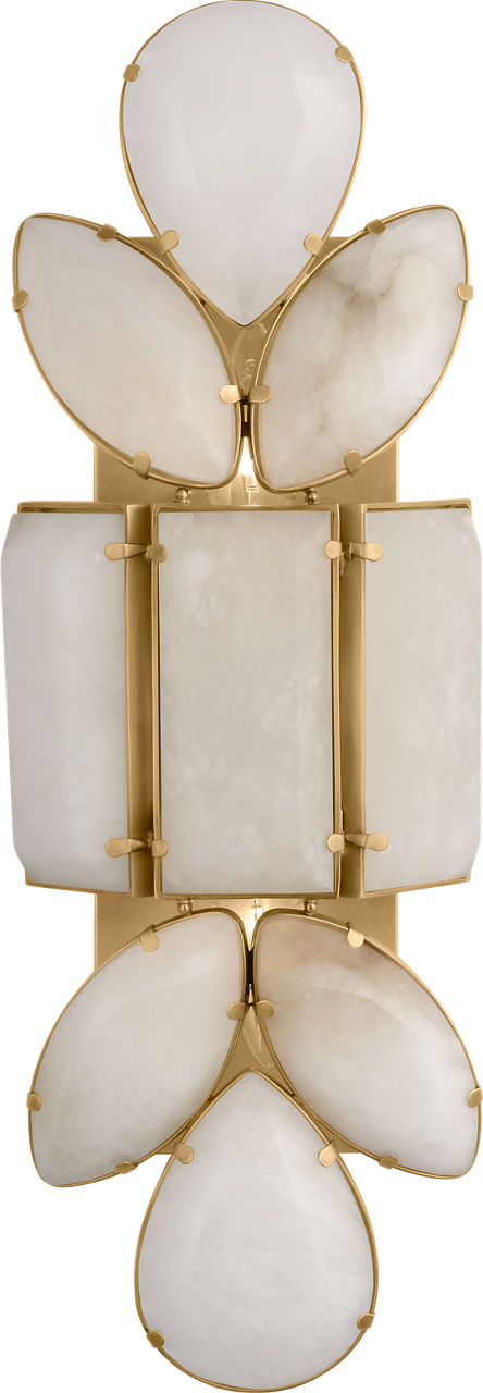 Lloyd Large Jeweled Sconce | Soft Brass | Alabaster