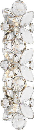 Lloyd 26" Sconce | Polished Nickel | Crystal