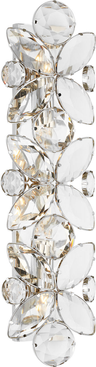 Lloyd 26" Sconce | Polished Nickel | Crystal