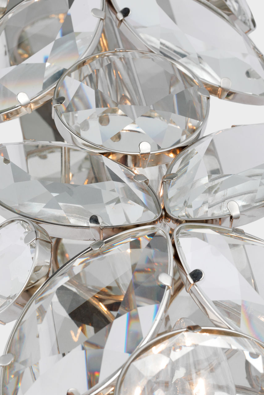 Lloyd 26" Sconce | Polished Nickel | Crystal
