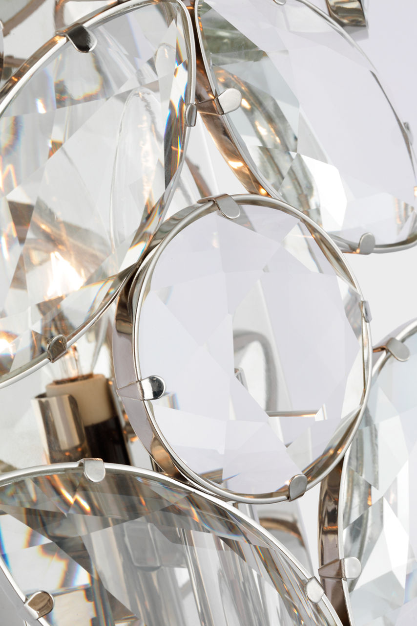 Lloyd 26" Sconce | Polished Nickel | Crystal