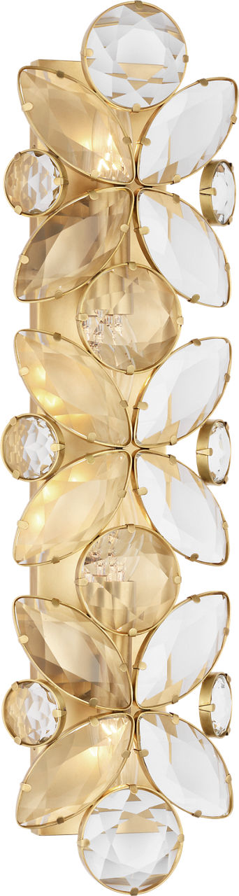 Lloyd 26" Sconce | Soft Brass | Crystal