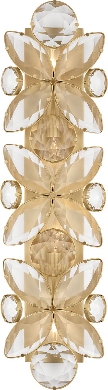 Lloyd 26" Sconce | Soft Brass | Crystal