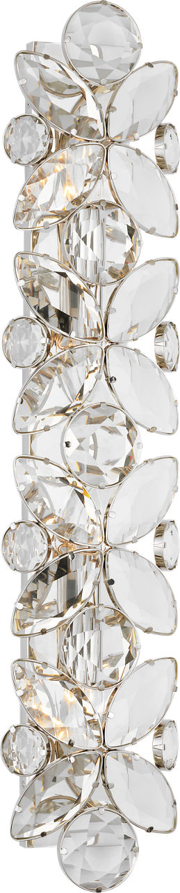 Lloyd 33" Sconce | Polished Nickel | Crystal