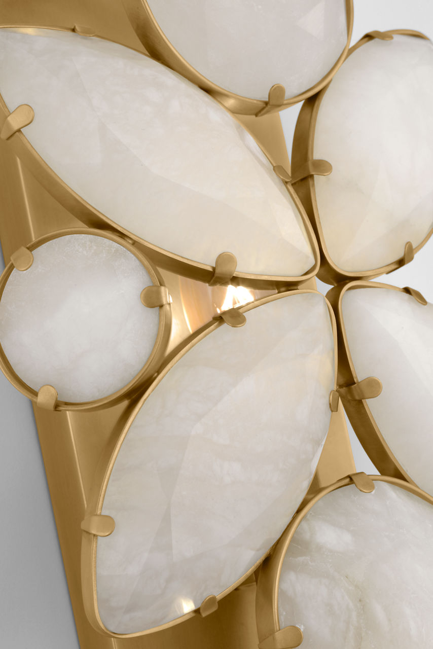 Lloyd 33" Sconce | Soft Brass | Alabaster