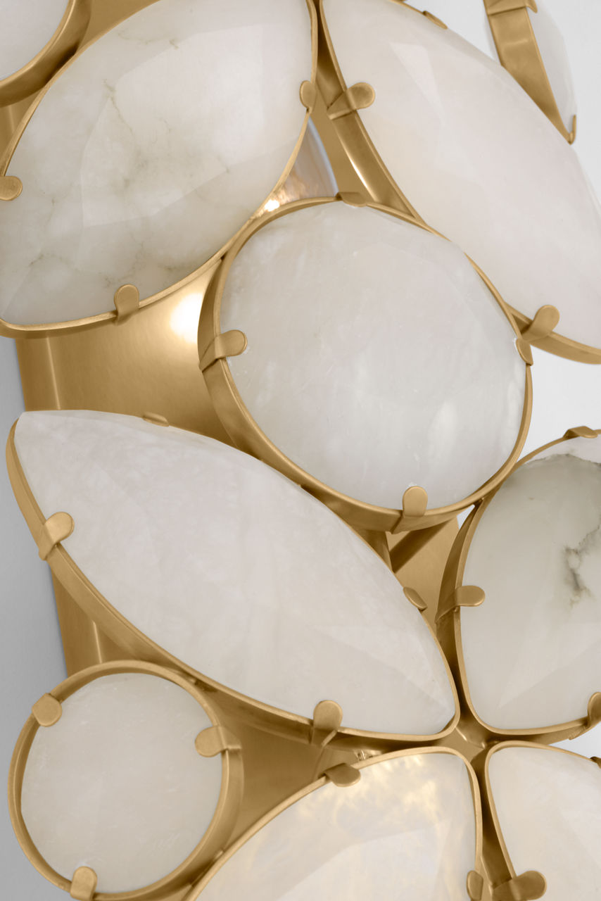 Lloyd 33" Sconce | Soft Brass | Alabaster