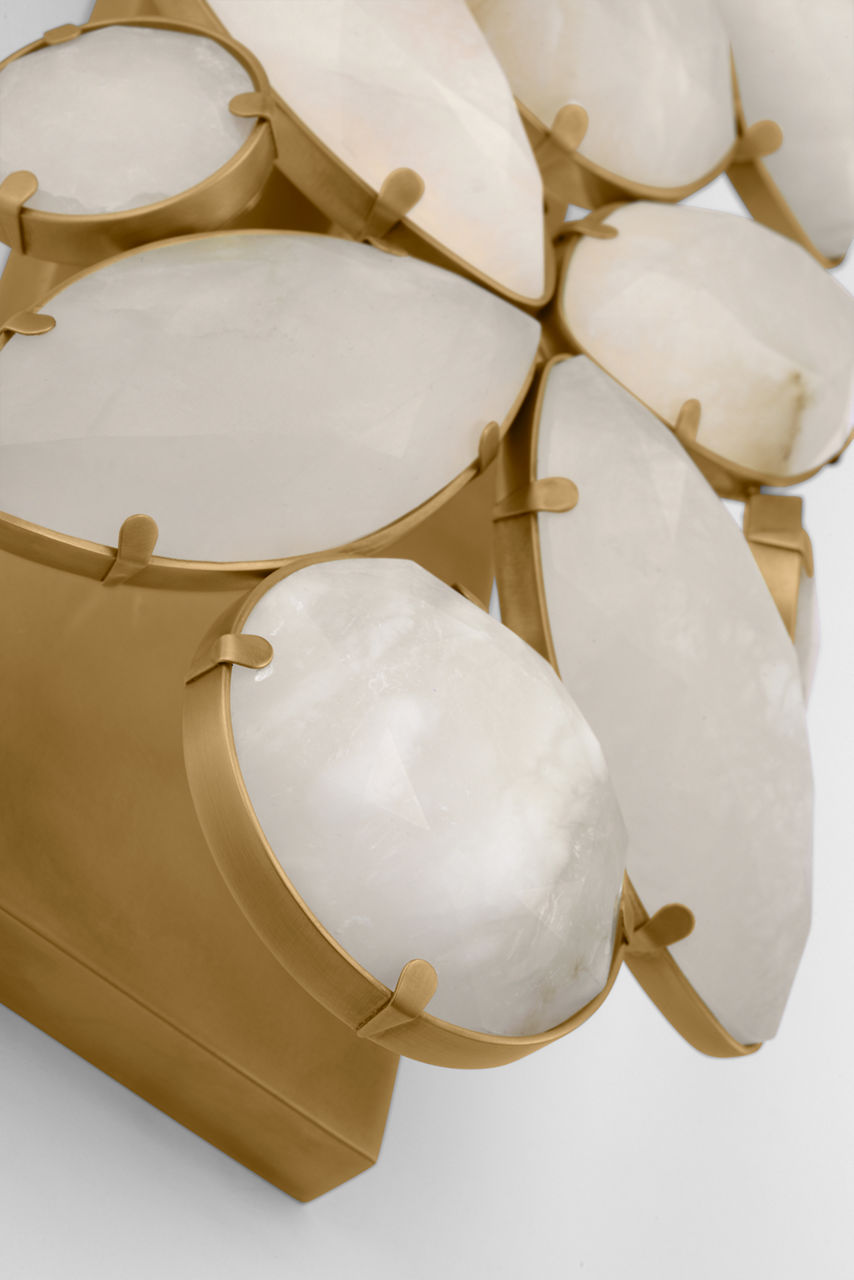 Lloyd 33" Sconce | Soft Brass | Alabaster