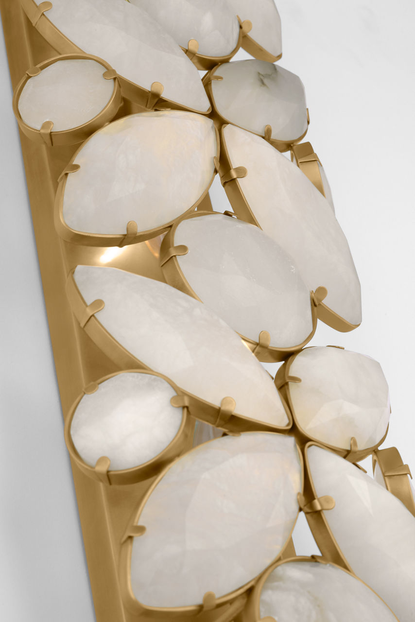 Lloyd 33" Sconce | Soft Brass | Alabaster