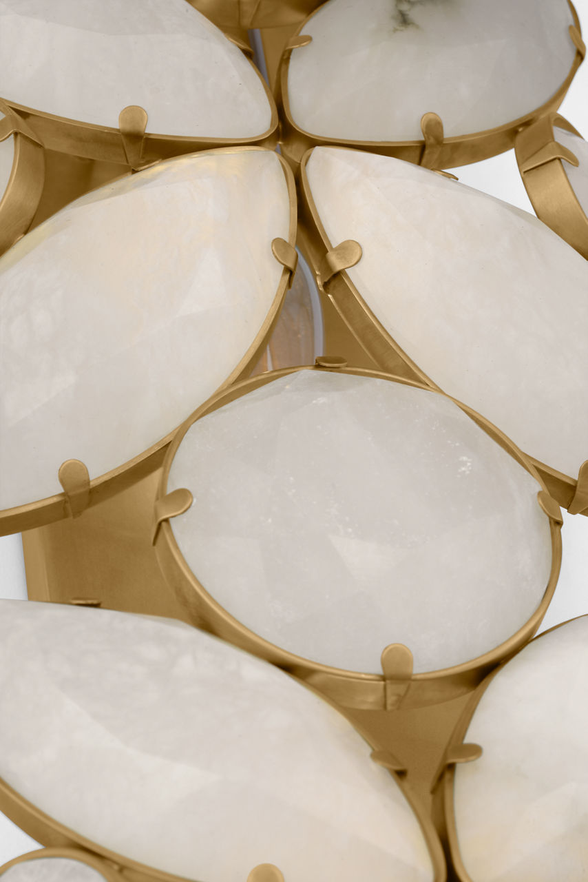 Lloyd 33" Sconce | Soft Brass | Alabaster