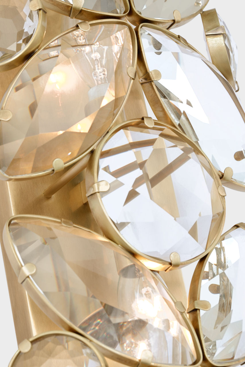 Lloyd 33" Sconce | Soft Brass | Crystal
