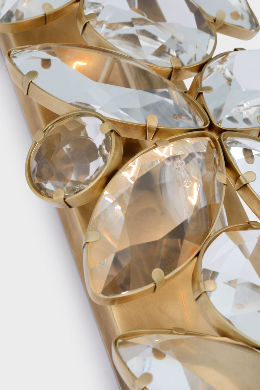 Lloyd 33" Sconce | Soft Brass | Crystal