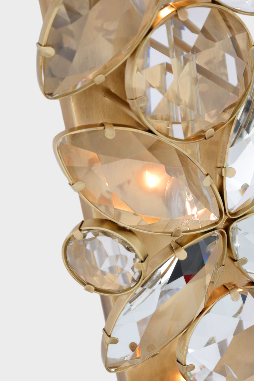 Lloyd 33" Sconce | Soft Brass | Crystal