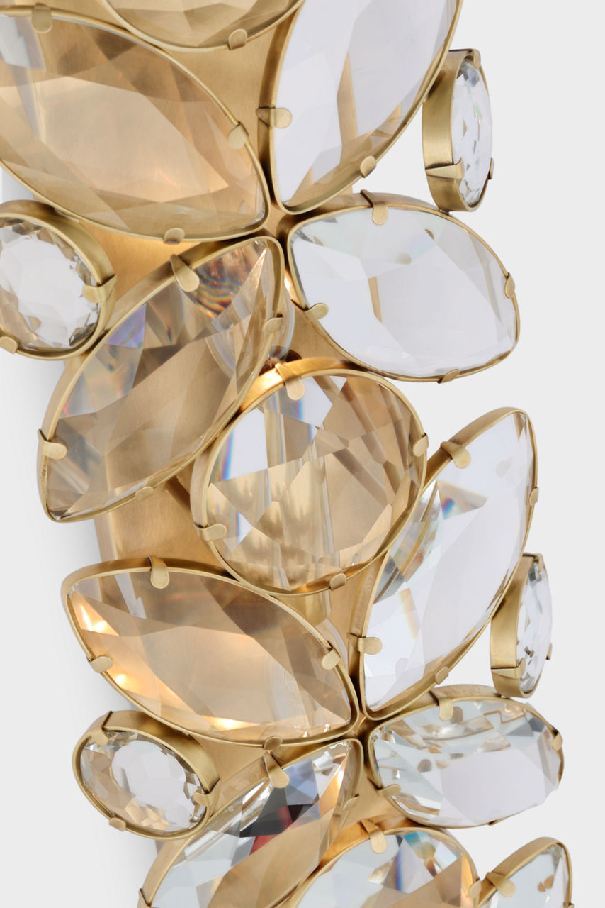 Lloyd 33" Sconce | Soft Brass | Crystal