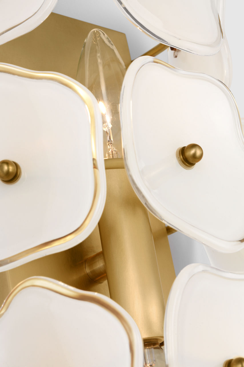 Leighton 28" Sconce | Soft Brass | Cream Tinted Glass