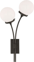 Prescott Left Sconce | Bronze | White Glass