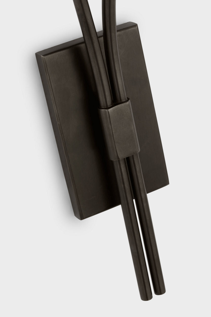 Prescott Right Sconce | Bronze | White Glass