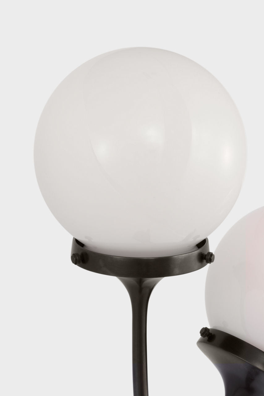 Prescott Right Sconce | Bronze | White Glass