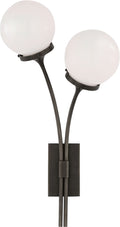 Prescott Right Sconce | Bronze | White Glass