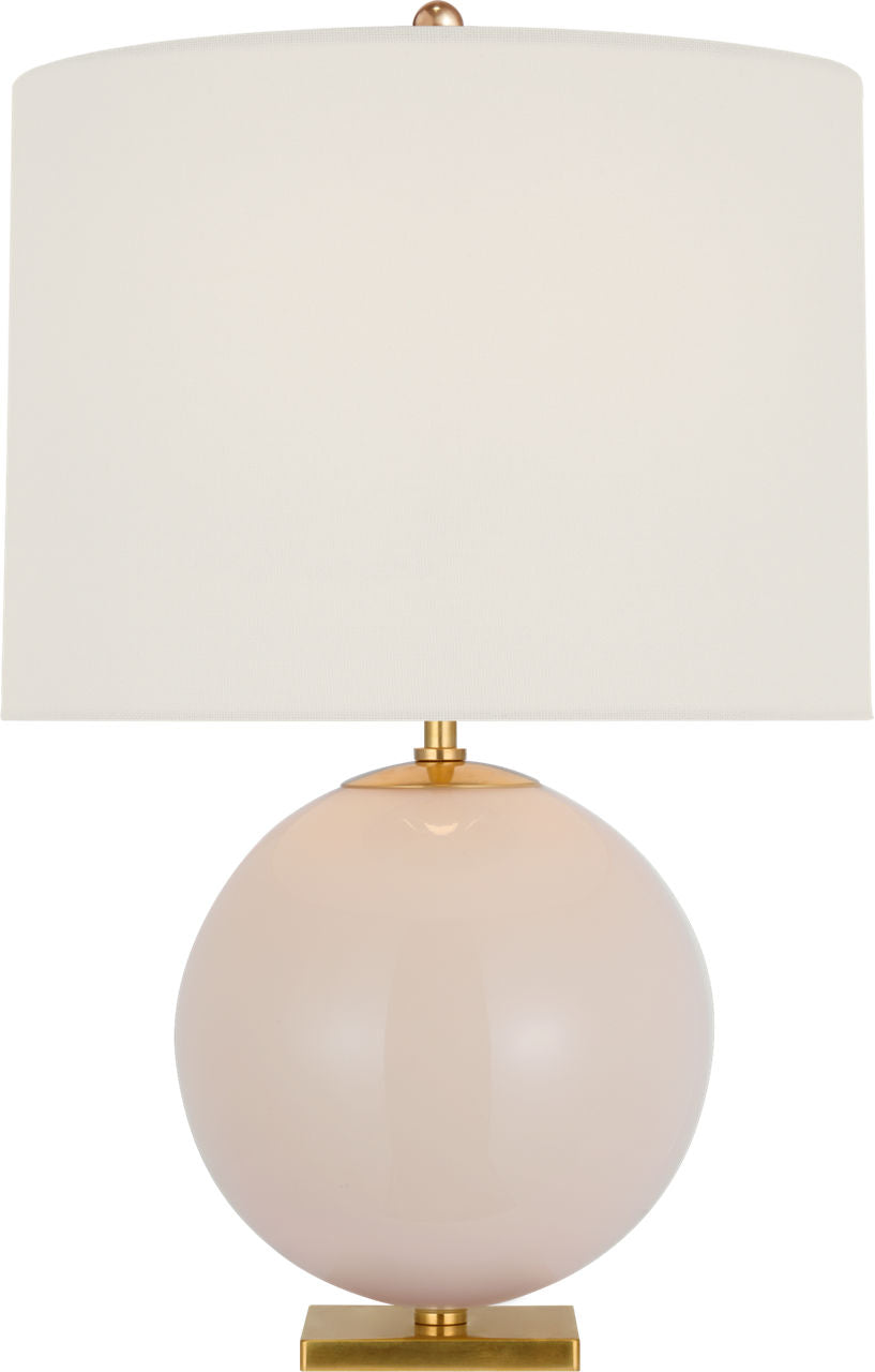Elsie Cordless Table Lamp | Blush | Linen Shade