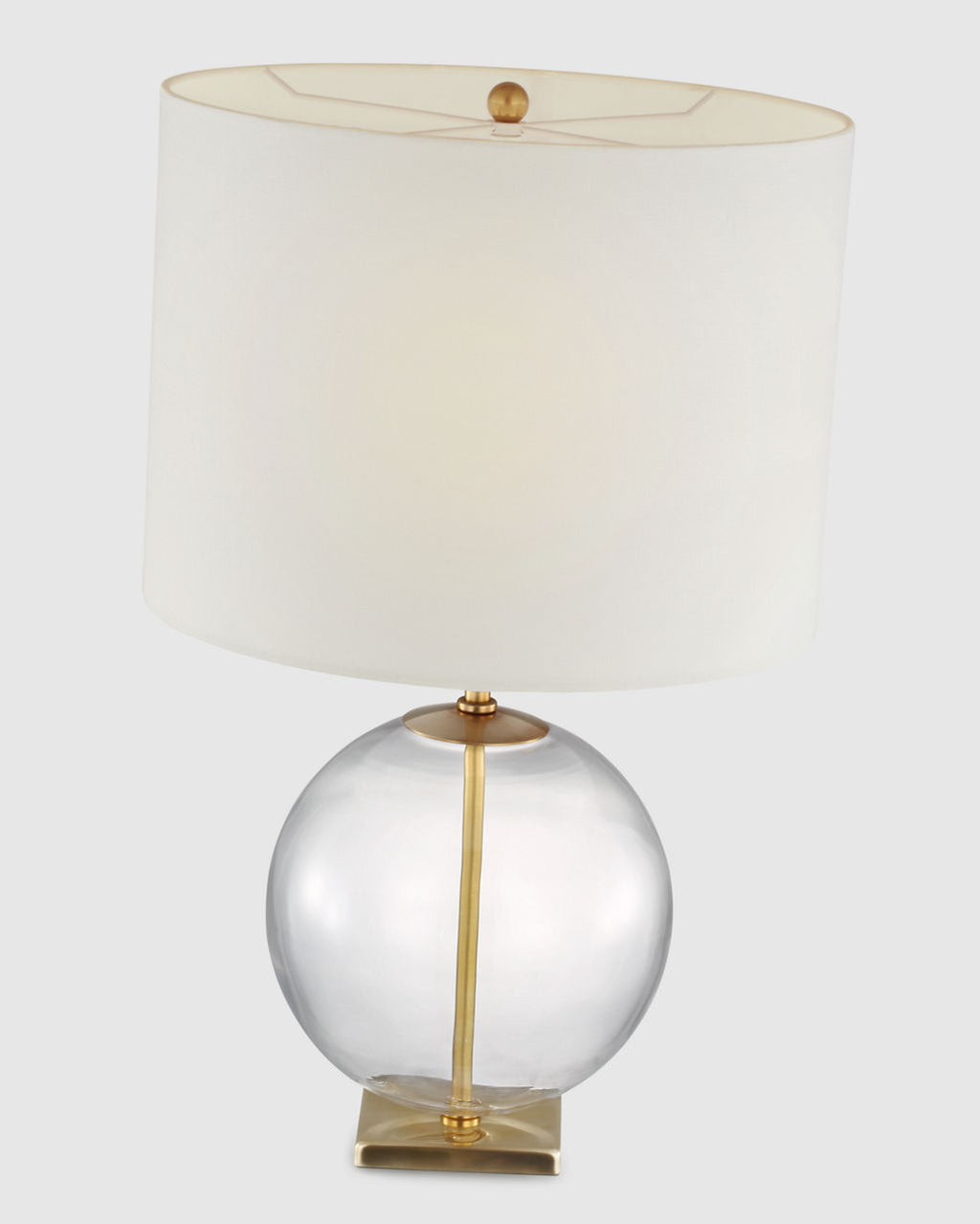 Elsie Table Lamp | Clear Glass | Linen Shade