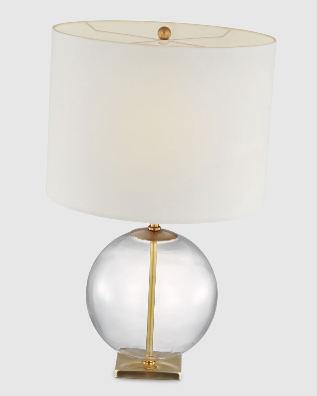 Elsie Table Lamp | Clear Glass | Linen Shade
