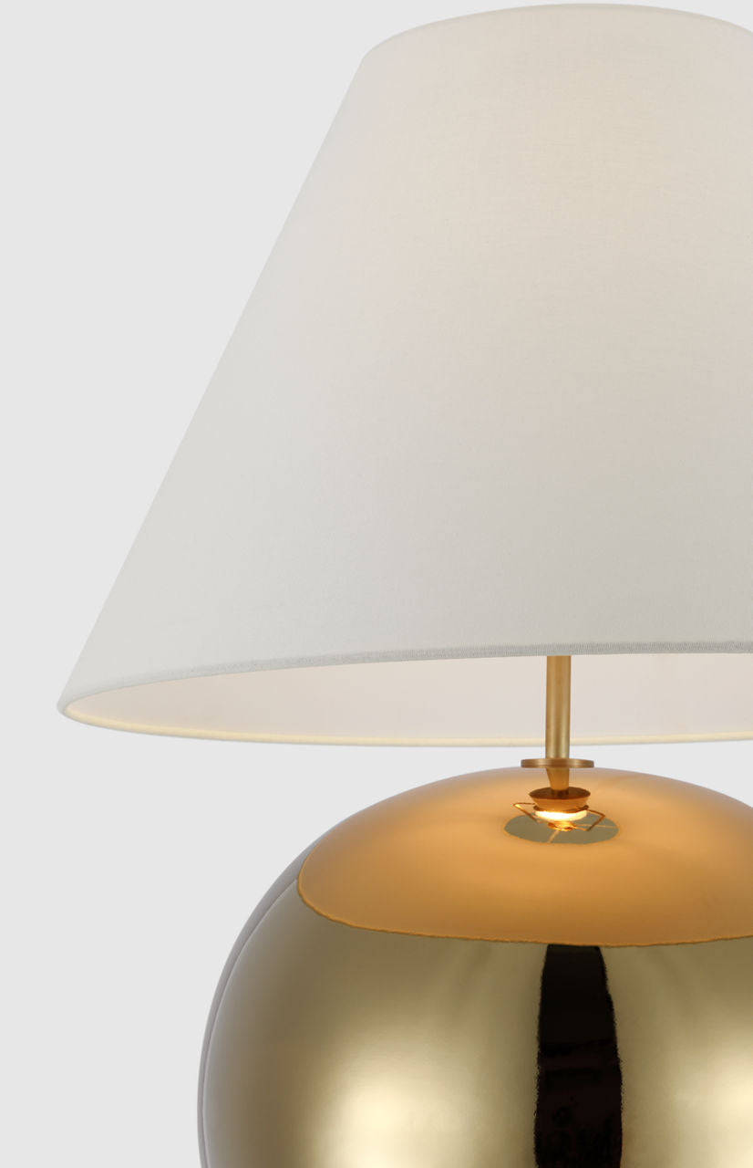 Brielle Large Table Lamp | Gold | Linen Shade