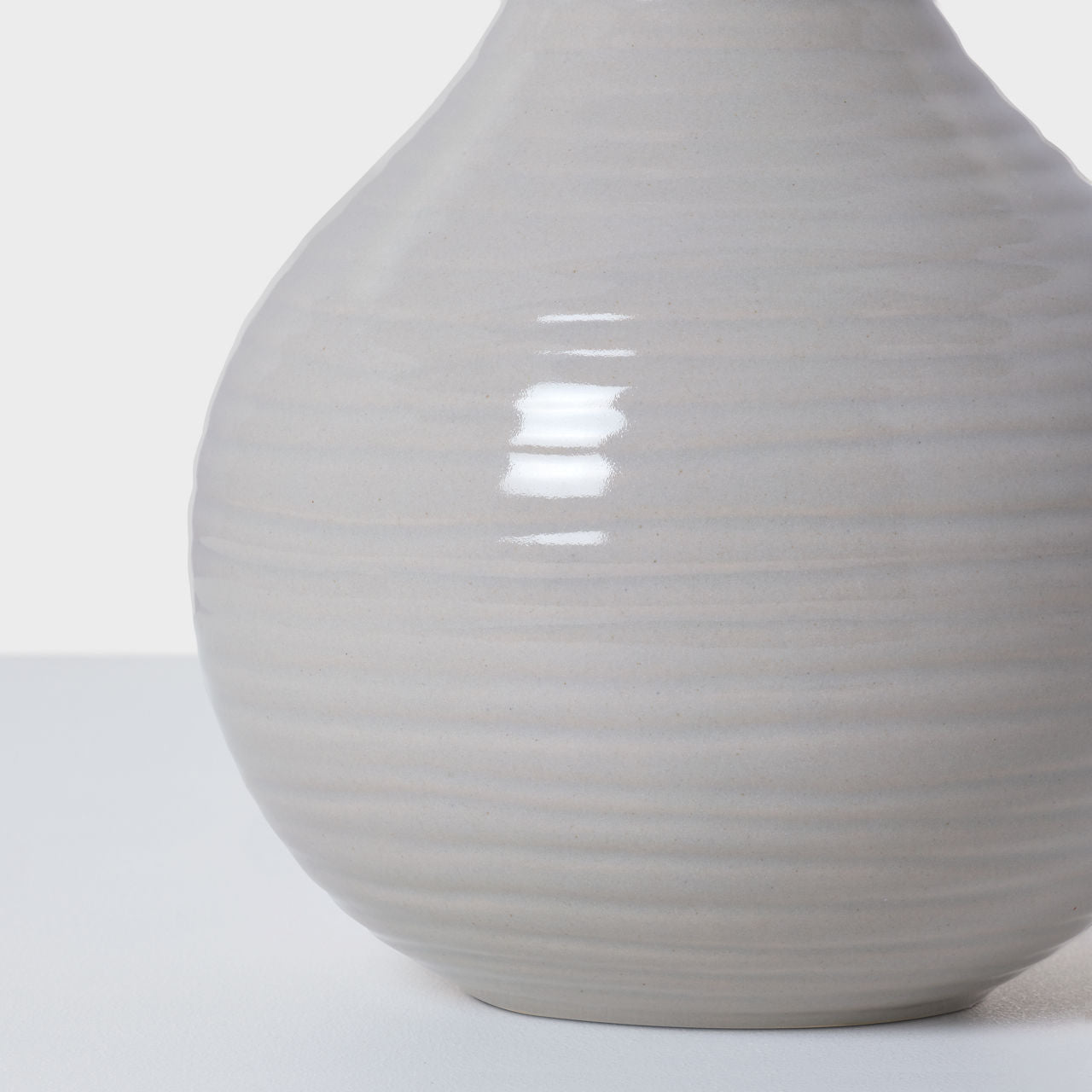 Albie Small Desk Lamp | Dove Grey | Cream Linen Shade