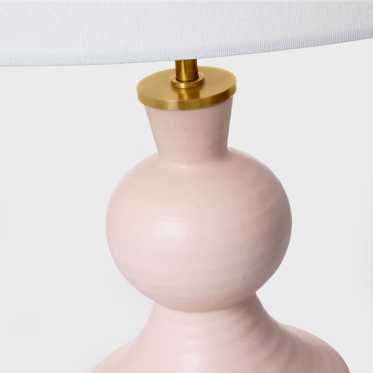Saxon Large Table Lamp | Blush | Linen Shade