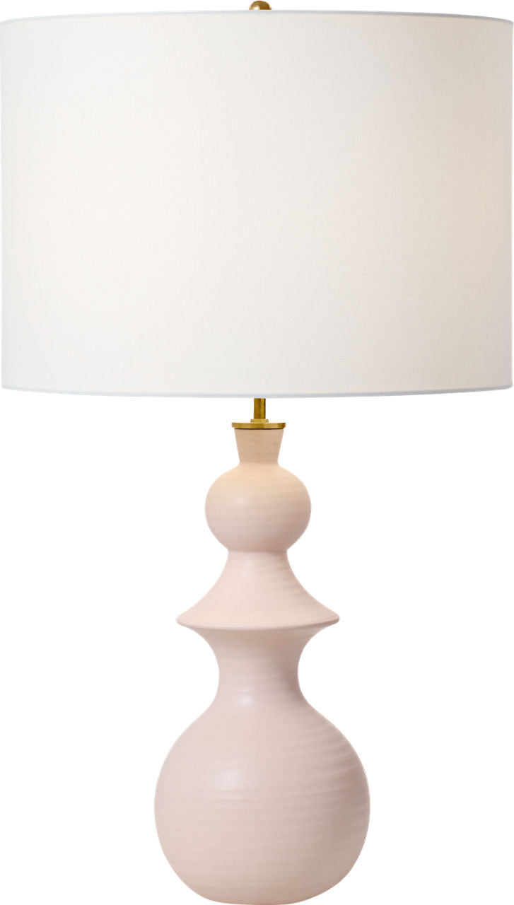 Saxon Large Table Lamp | Blush | Linen Shade
