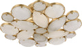 Lloyd Medium Round Flush Mount | Soft Brass | Alabaster