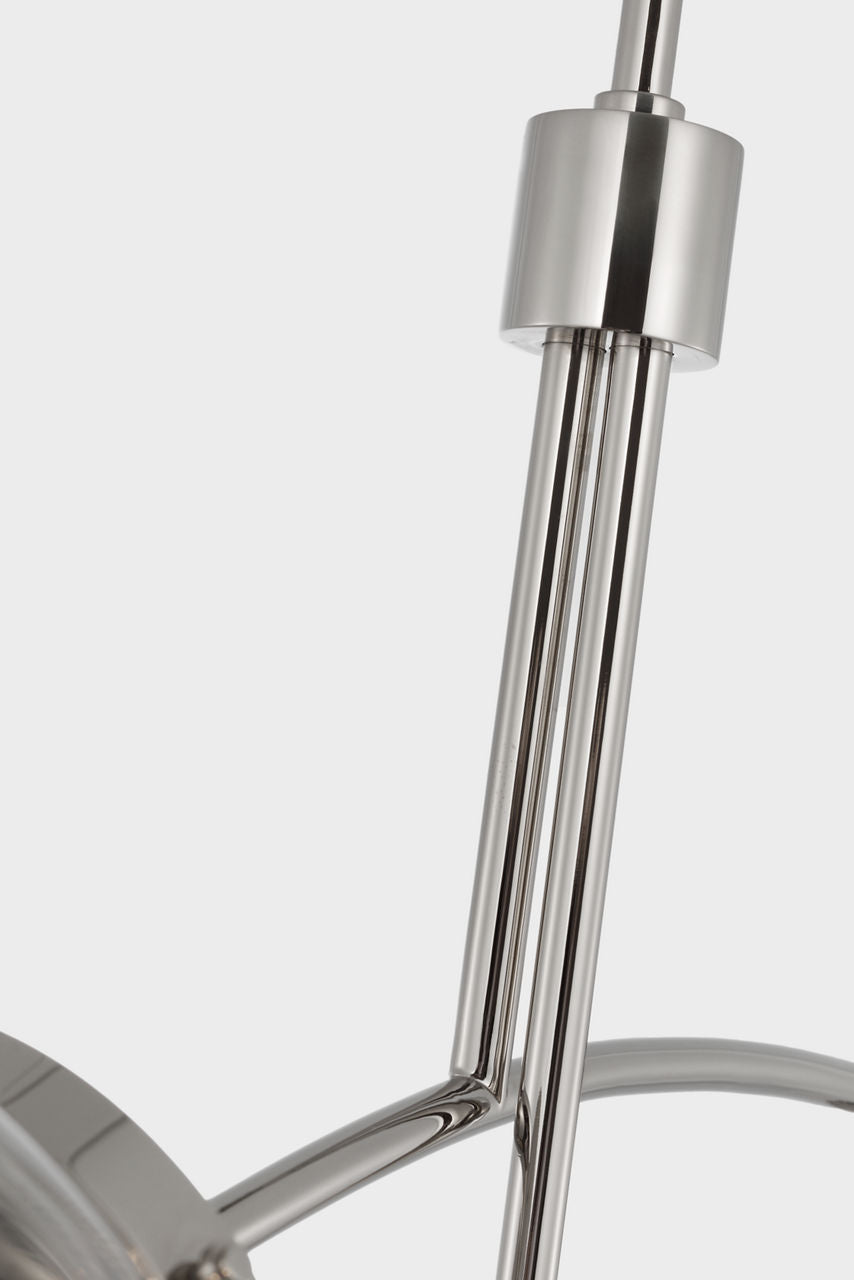 Prescott Small Chandelier | Polished Nickel | Clear Glass