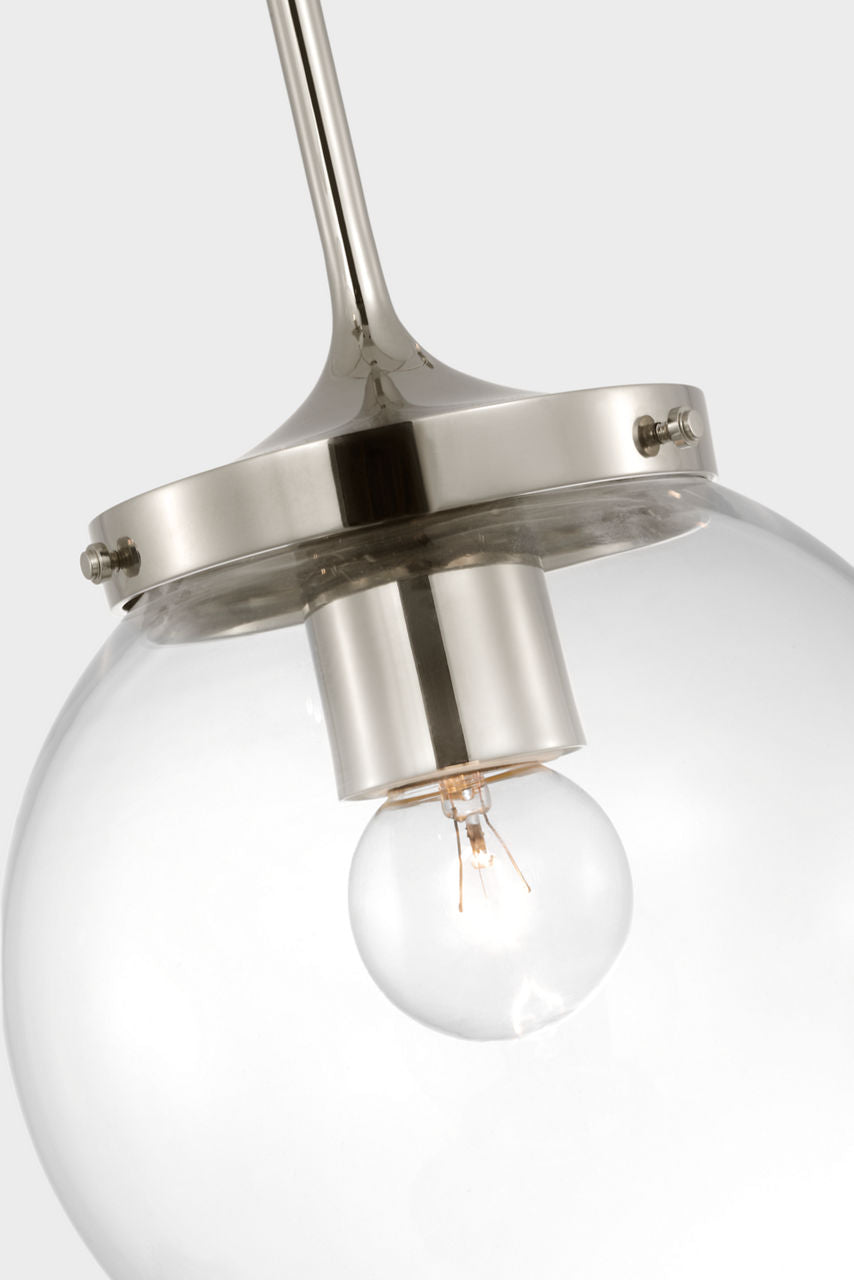 Prescott Small Chandelier | Polished Nickel | Clear Glass
