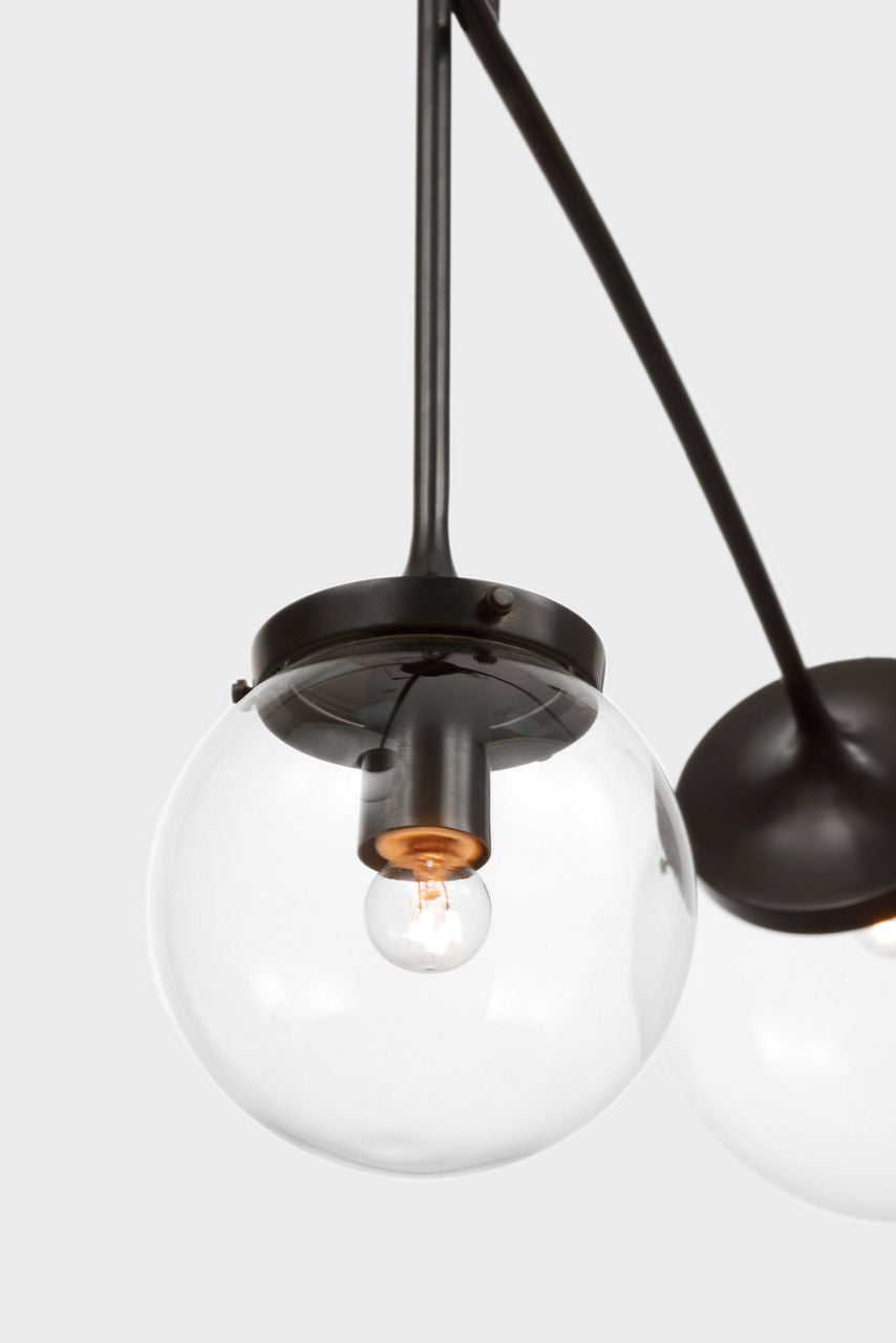 Prescott Medium Mobile Chandelier | Bronze | Clear Glass