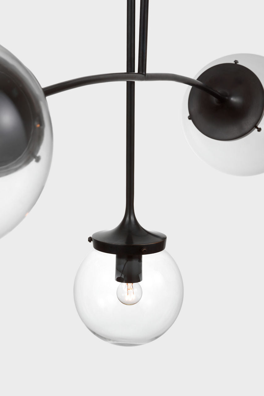 Prescott Medium Mobile Chandelier | Bronze | Clear Glass