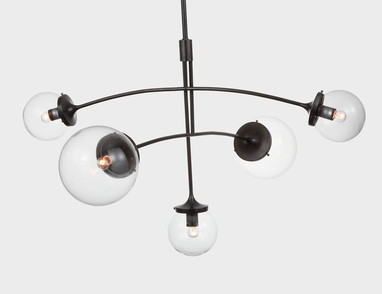 Prescott Medium Mobile Chandelier | Bronze | Clear Glass