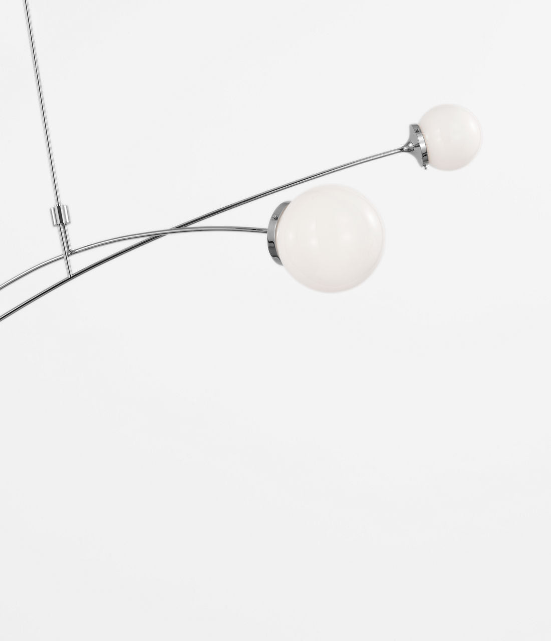 Prescott 62" Linear Chandelier | Polished Nickel | White Glass