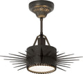 Soleil Small Semi-Flush | Bronze | Frosted Glass