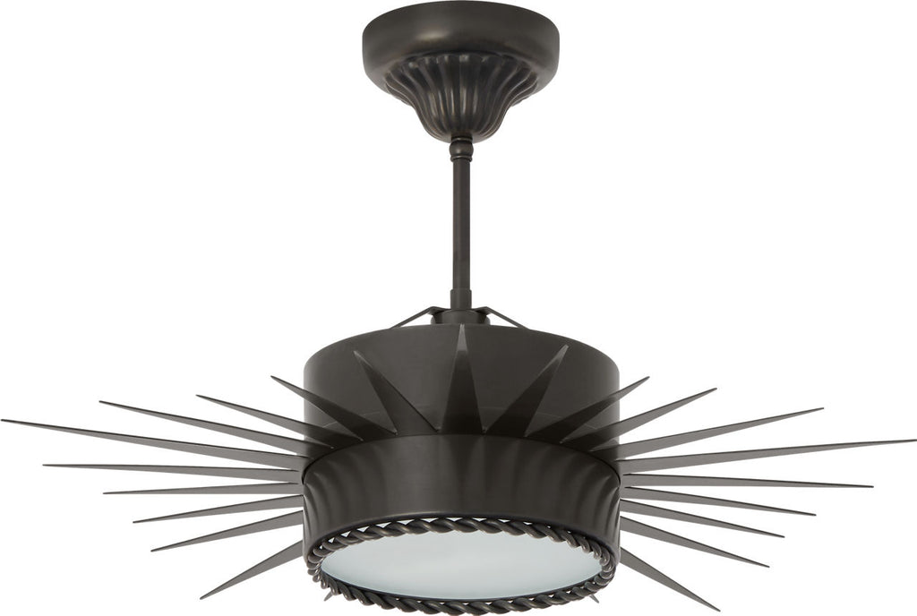Soleil Medium Semi-Flush | Bronze | Frosted Glass