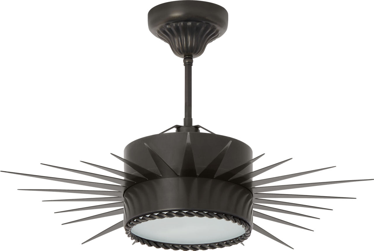 Soleil Medium Semi-Flush | Bronze | Frosted Glass