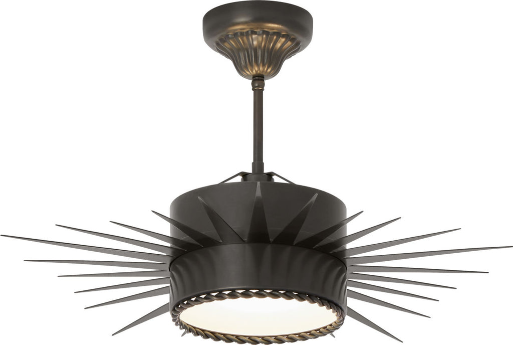 Soleil Medium Semi-Flush | Bronze | Frosted Glass