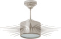 Soleil Medium Semi-Flush | Polished Nickel | Frosted Glass