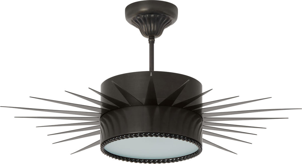 Soleil Large Semi-Flush | Bronze | Frosted Glass