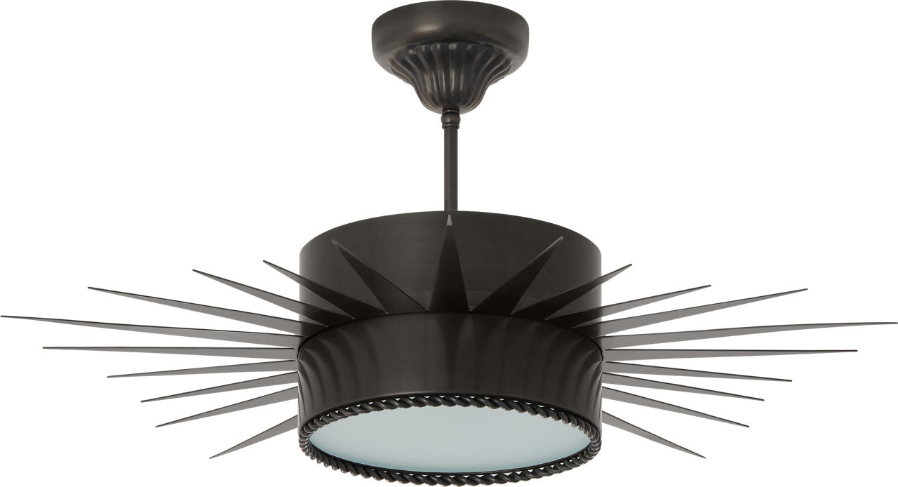 Soleil Large Semi-Flush | Bronze | Frosted Glass