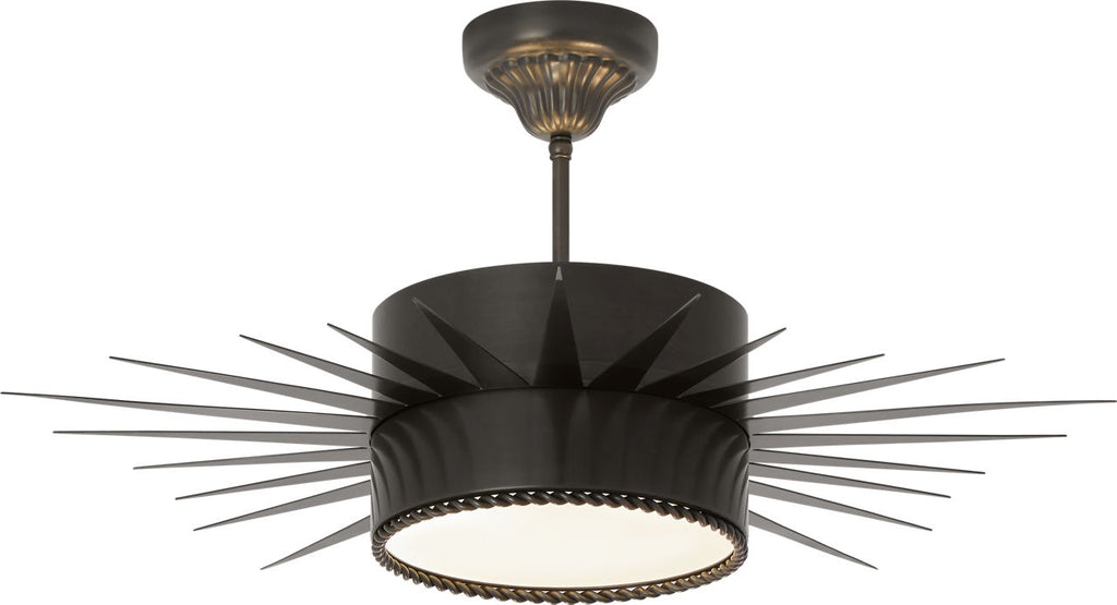 Soleil Large Semi-Flush | Bronze | Frosted Glass