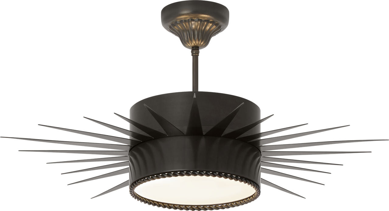 Soleil Large Semi-Flush | Bronze | Frosted Glass